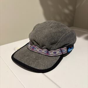 KAVU Strapcap Hat Gray Hike Climb Outdoors USA Made Adult Size M Medium